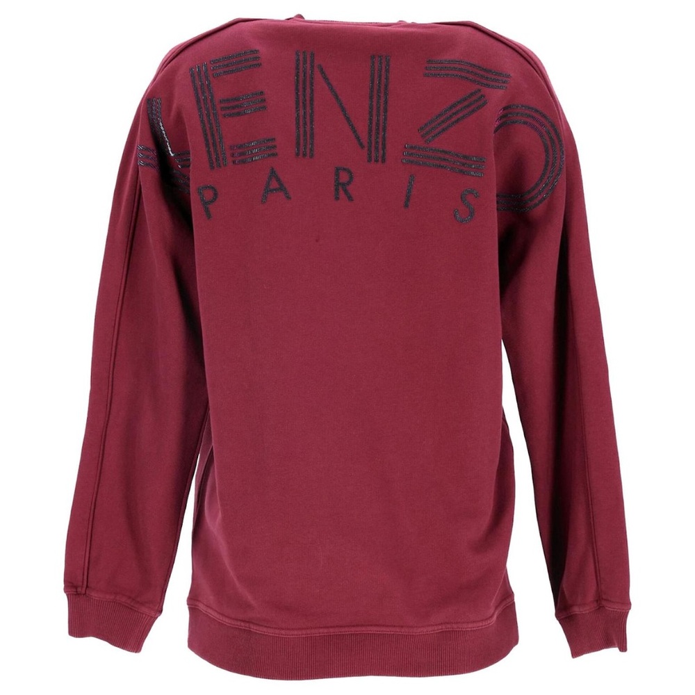 SET: Kenzo Logo Deep Red V-neck Sweatshirt and Sweatpants Joggers